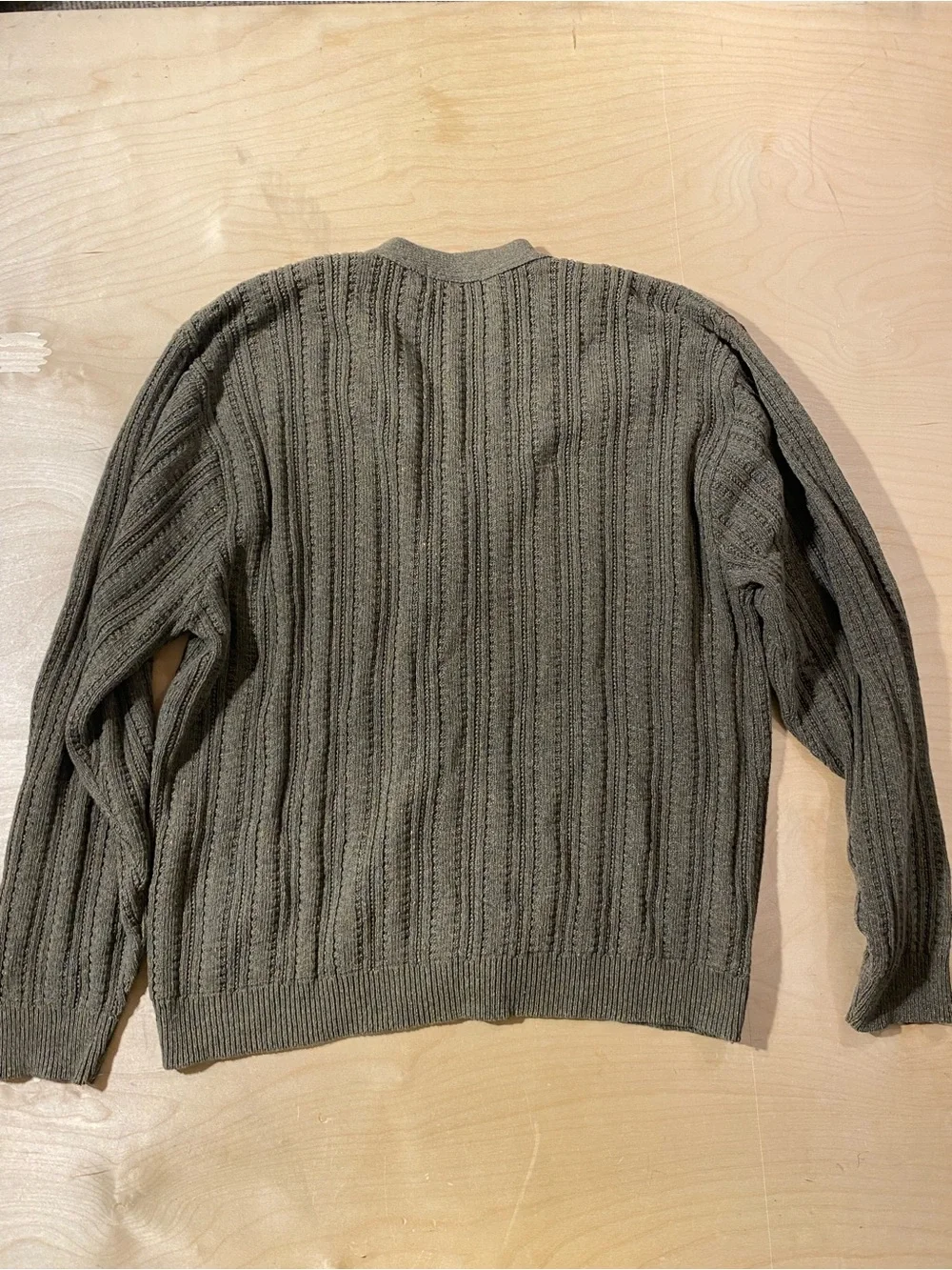 bill blass Olive Knit Button-Front Men's Cardigan 2X (SX)